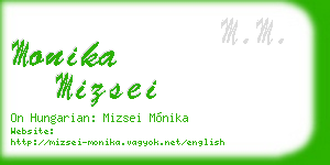 monika mizsei business card